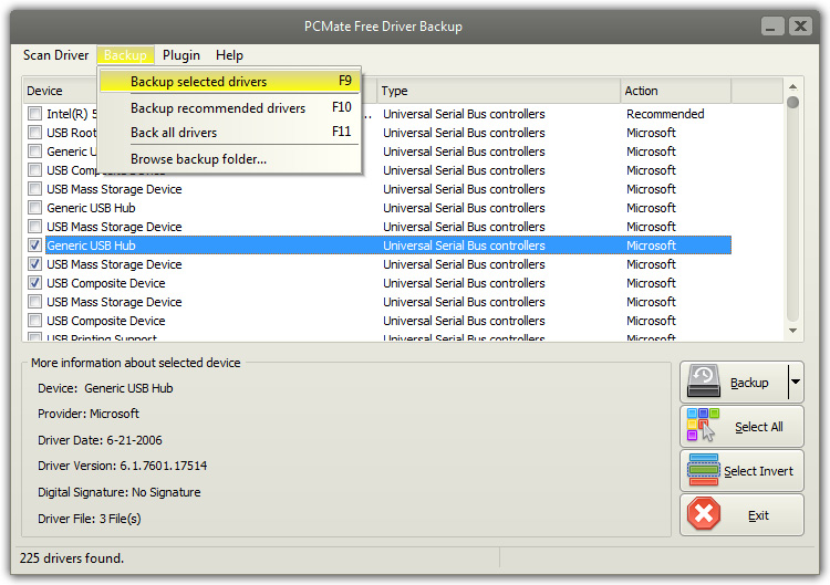 PCMate Free Driver Backup - Screenshot #1