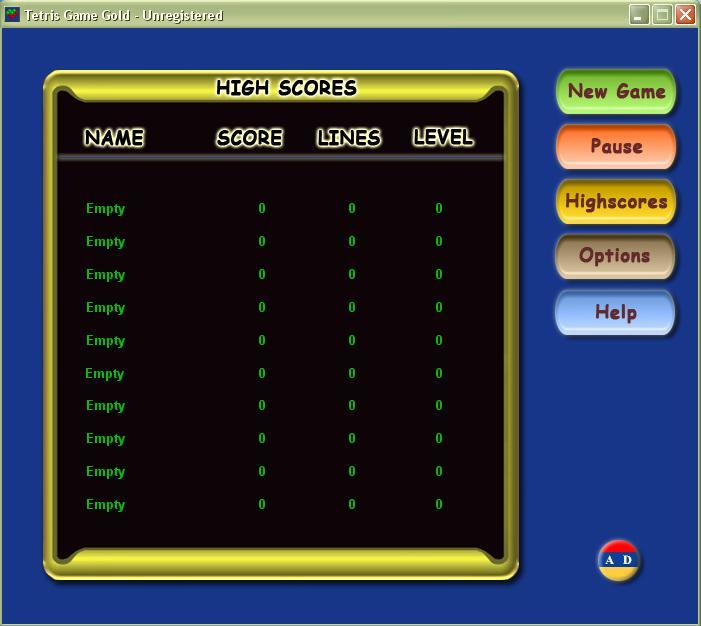 Tetris Game Gold - Screenshot #2