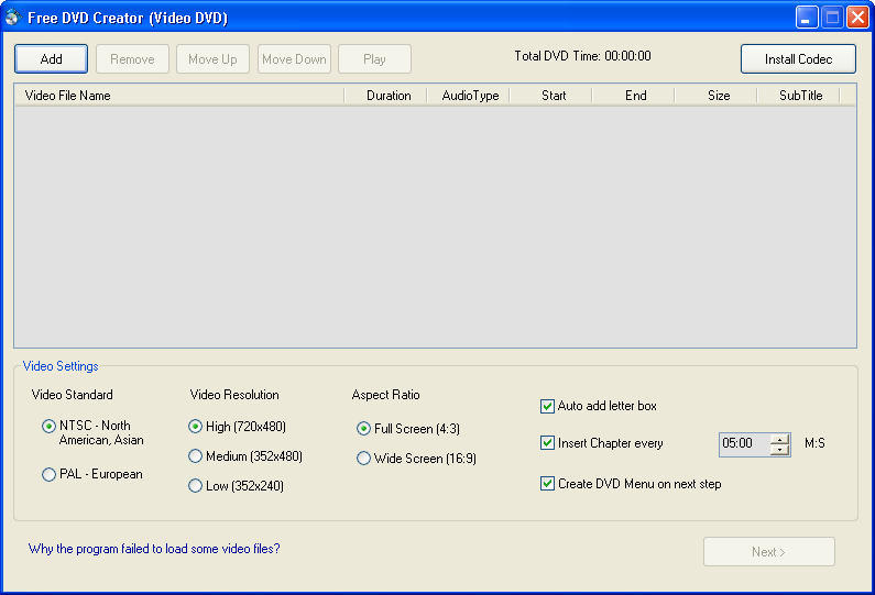 Free DVD Creator - Screenshot #3