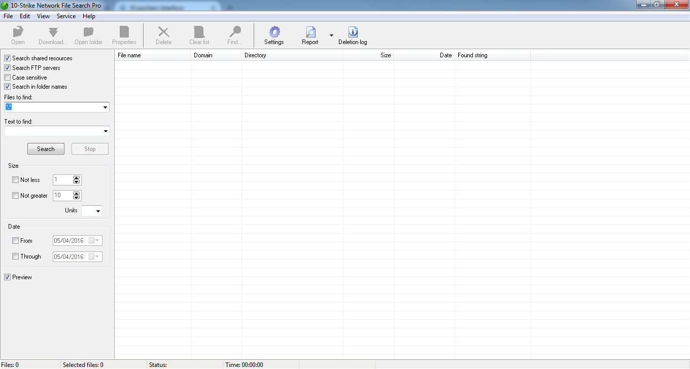 10-Strike Network File Search Pro - Screenshot #1