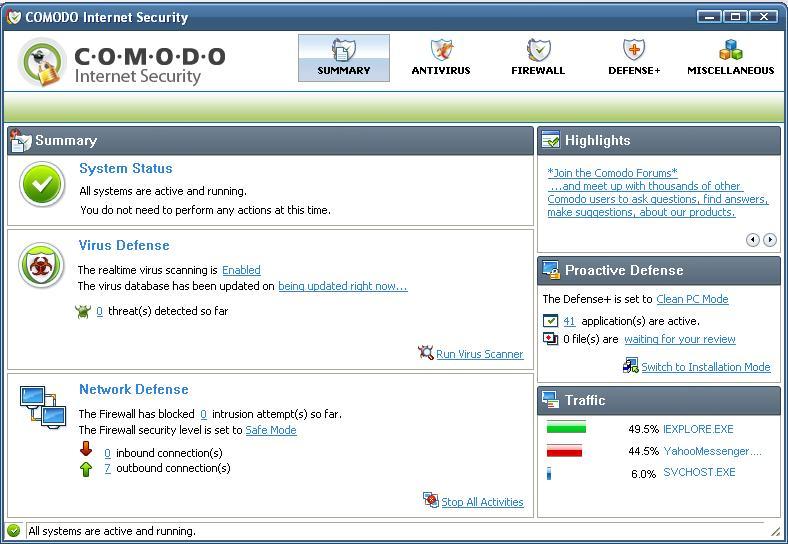 COMODO Internet Security - Screenshot #22