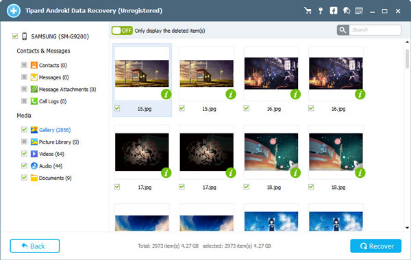 Tipard Android Data Recovery - Screenshot #2