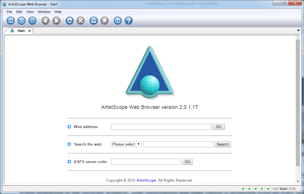 ArtistScope Web Browser - Screenshot #1