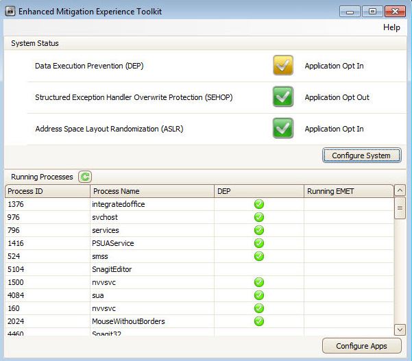 Enhanced Mitigation Experience Toolkit (EMET) - Screenshot #4