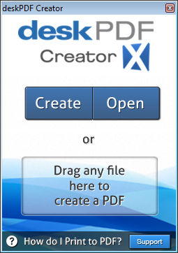 deskPDF Creator X - Screenshot #1
