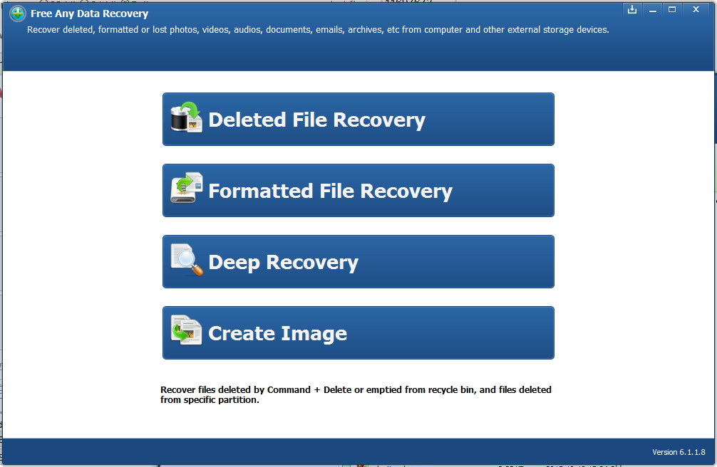 Free Any Data Recovery - Screenshot #1