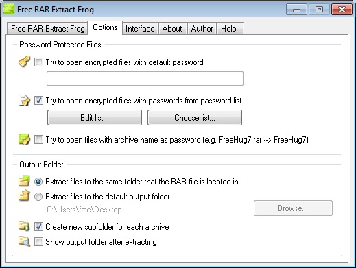 Free RAR Extract Frog - Screenshot #5