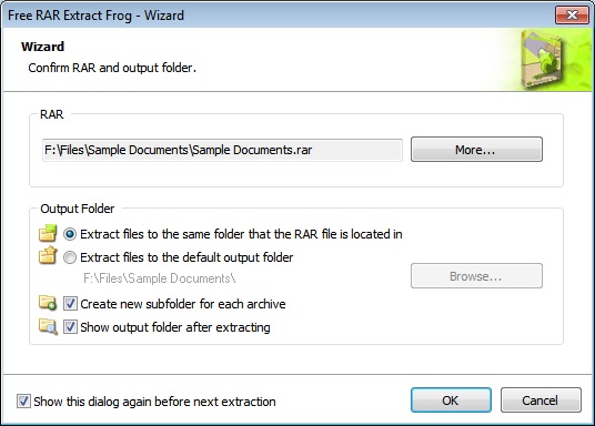 Free RAR Extract Frog - Screenshot #3