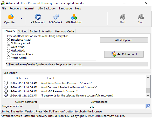 Advanced Office Password Recovery - Screenshot #6