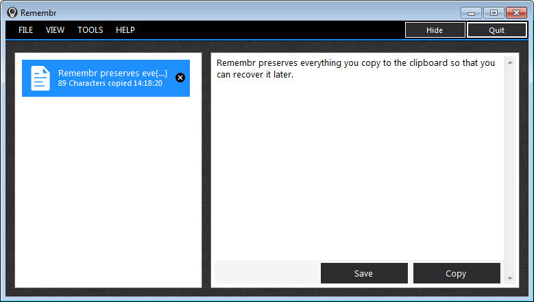 Remembr - Screenshot #1