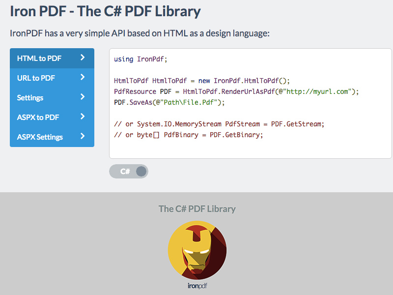c# pdf creator library