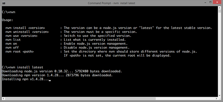 NVM for Windows - Screenshot #1