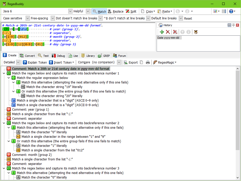 JGsoft RegexBuddy - Screenshot #1