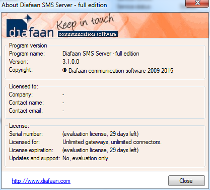 Diafaan SMS Server - Screenshot #3