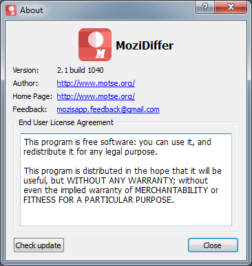 MoziDiffer - Screenshot #1