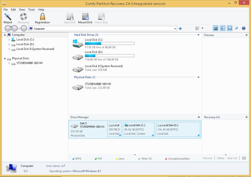 instaling Comfy File Recovery 6.8