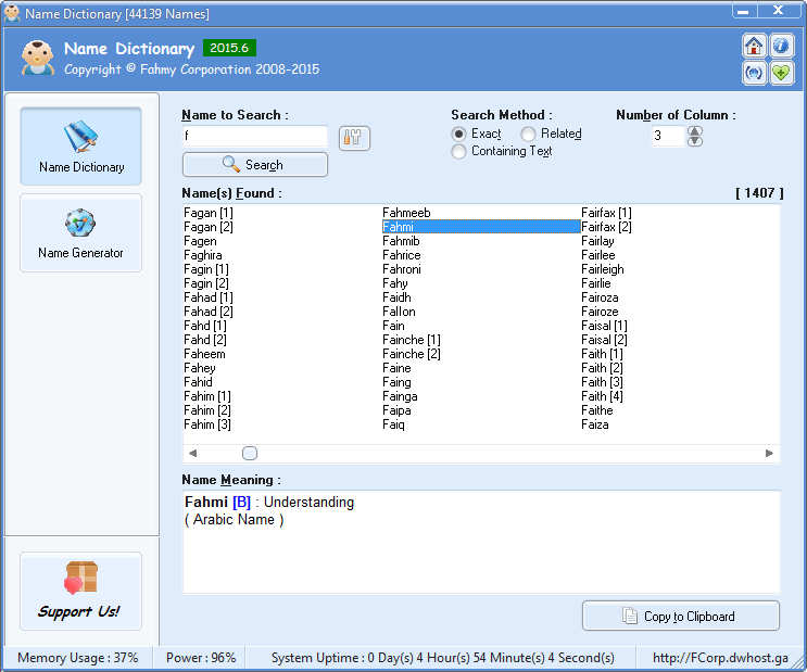 FCorp Name Dictionary download for free SoftDeluxe