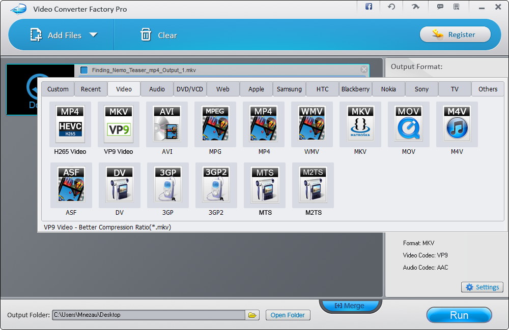 Video Converter Factory Pro - Screenshot #1
