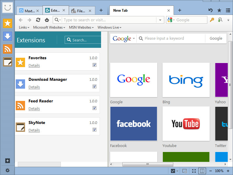 Maxthon MX5 Cloud Browser - Screenshot #9