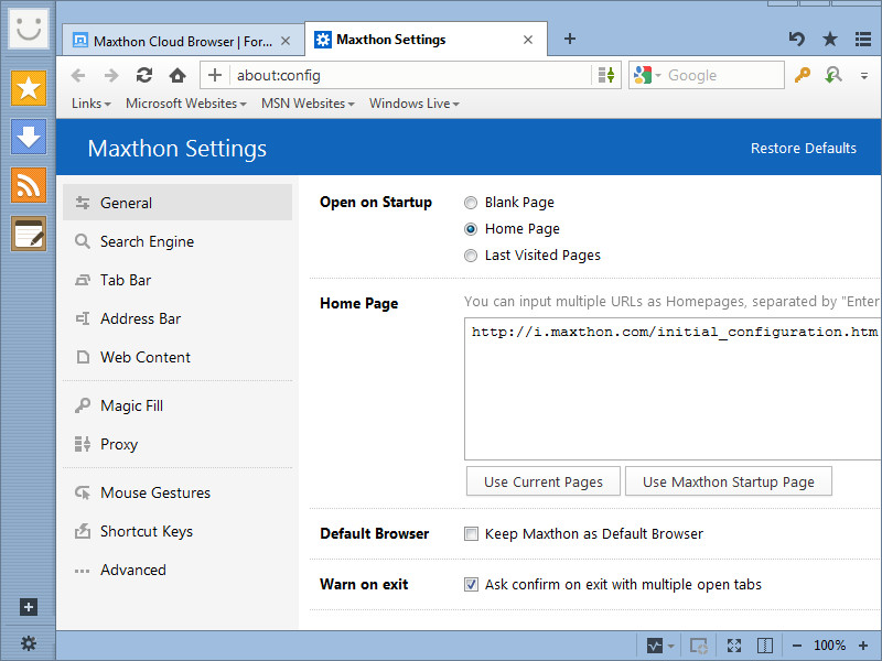 Maxthon MX5 Cloud Browser - Screenshot #8