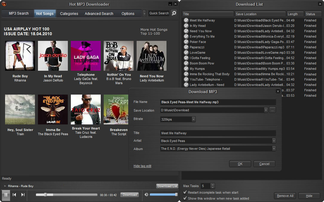 Hot MP3 Downloader - Screenshot #3
