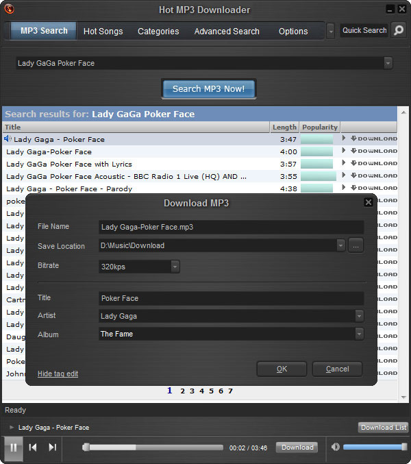 Hot MP3 Downloader - Screenshot #2