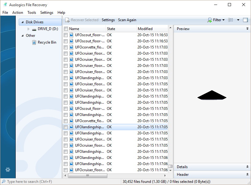 Auslogics File Recovery - Screenshot #17