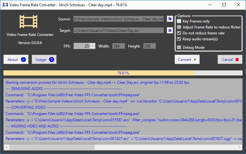Free Video FPS Converter - Screenshot #1