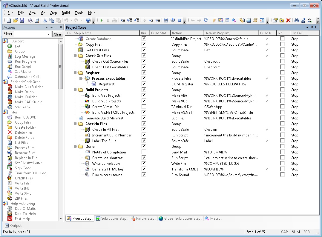 Visual Build Professional latest version Get best Windows software