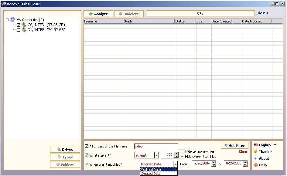 Recover Files - Screenshot #5