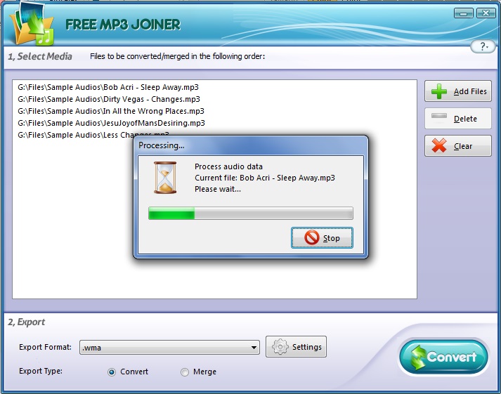 Free MP3 Joiner - Screenshot #10