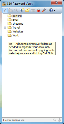 S10 Password Vault - Screenshot #1