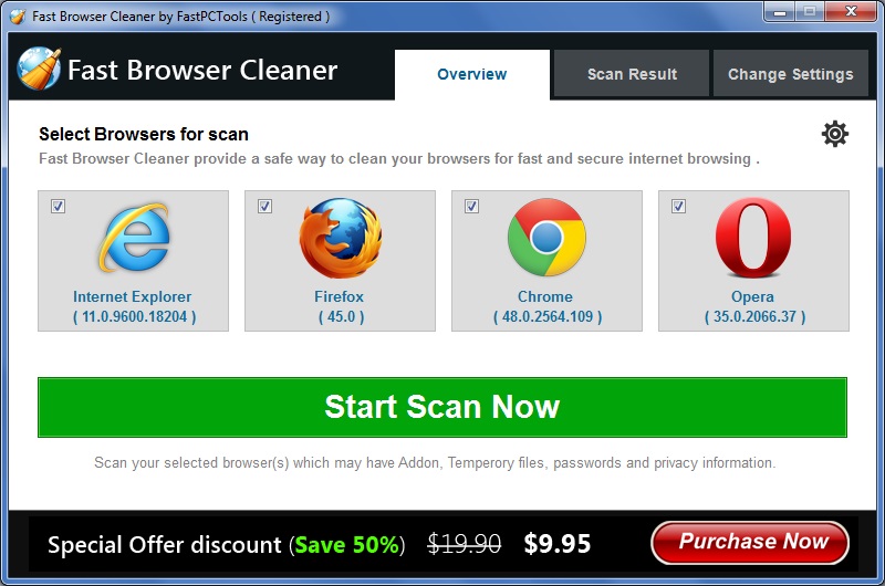 Fast Browser Cleaner - Screenshot #9