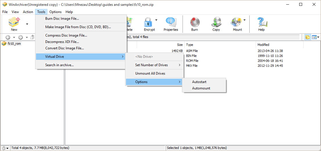 WinArchiver - Screenshot #16