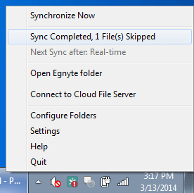 egnyte desktop sync not starting