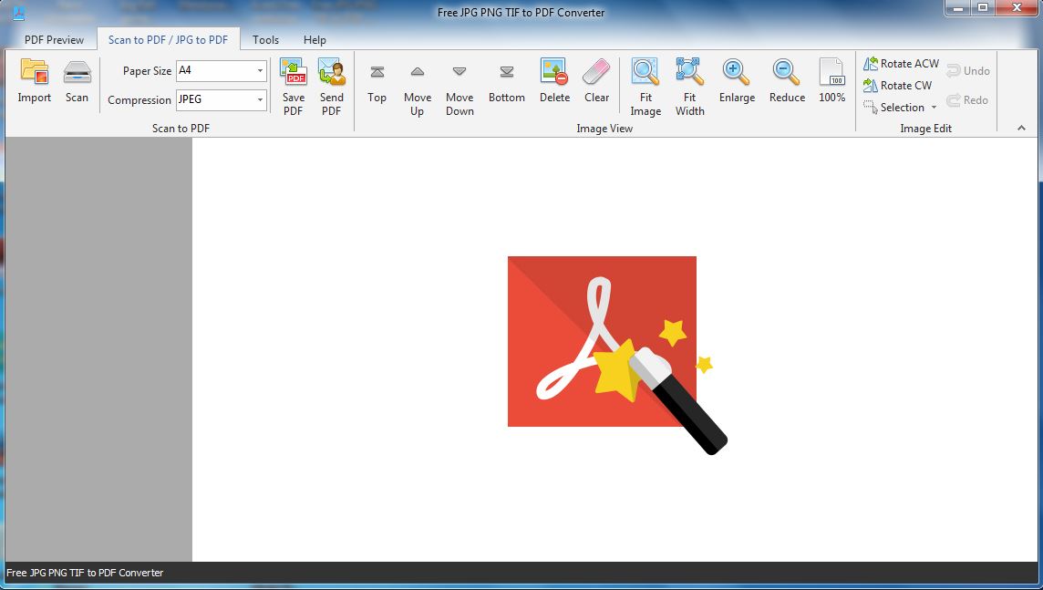 Free JPG PNG TIF to PDF Converter - Screenshot #2