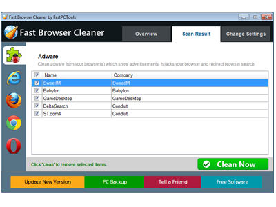 Fast Browser Cleaner - Screenshot #1