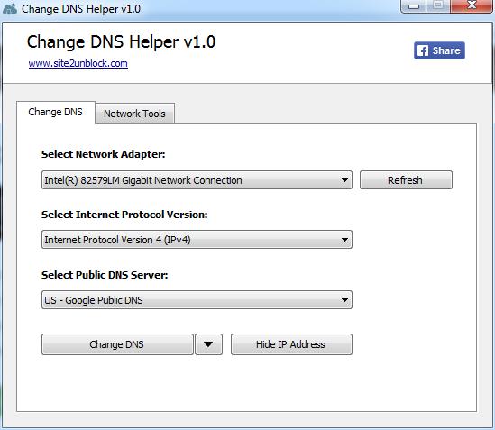 Change DNS Helper - Screenshot #1