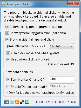 Touchpad Blocker - Screenshot #1