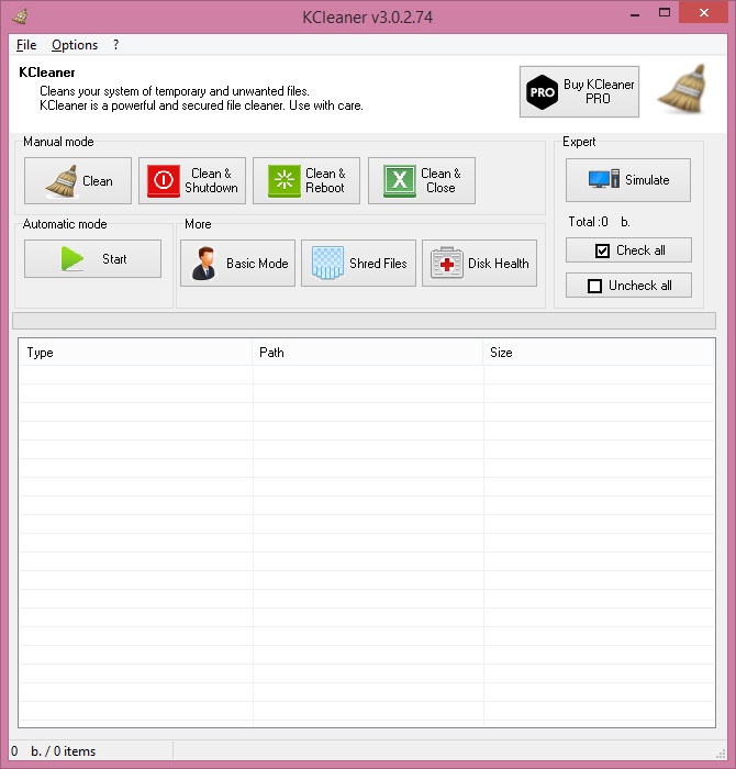 KC Softwares KCleaner - Screenshot #13