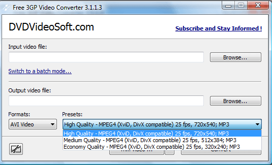 Free 3GP Video Converter - Screenshot #12