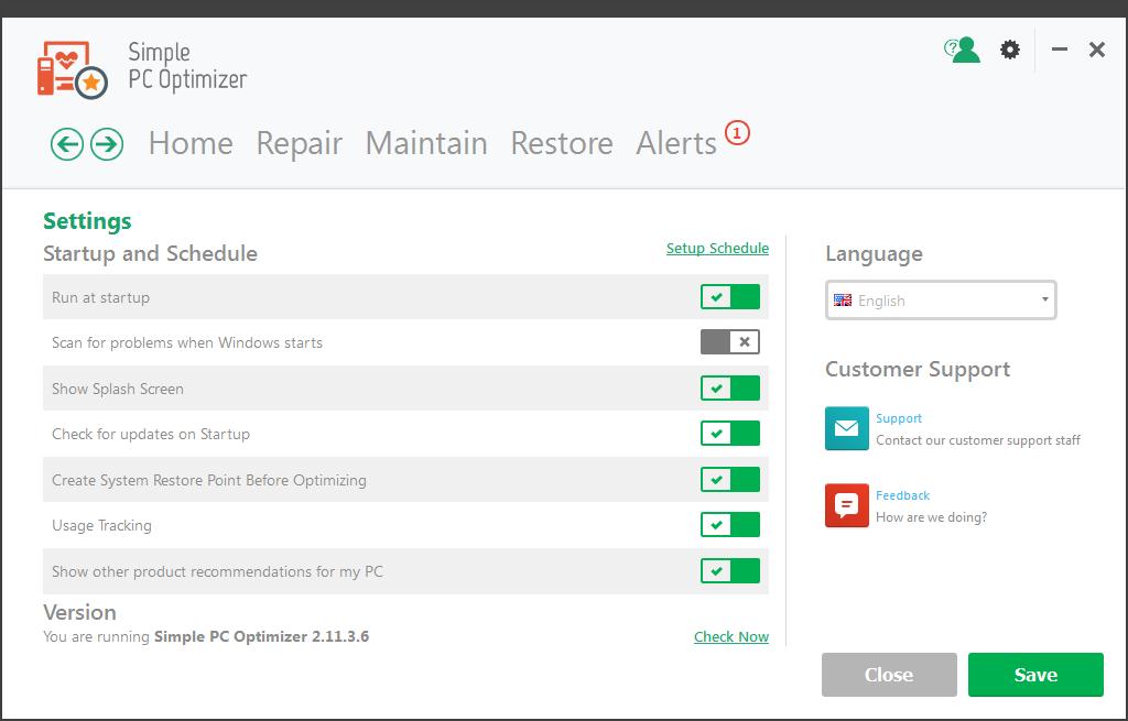 Simple PC Optimizer - Screenshot #1