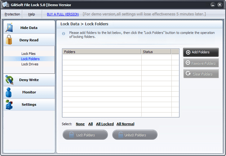 GiliSoft File Lock - Screenshot #1