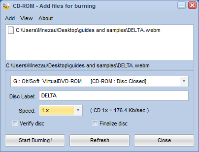 Easy Disc Burner - Screenshot #4