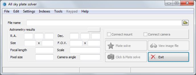 All Sky Plate Solver - Screenshot #1