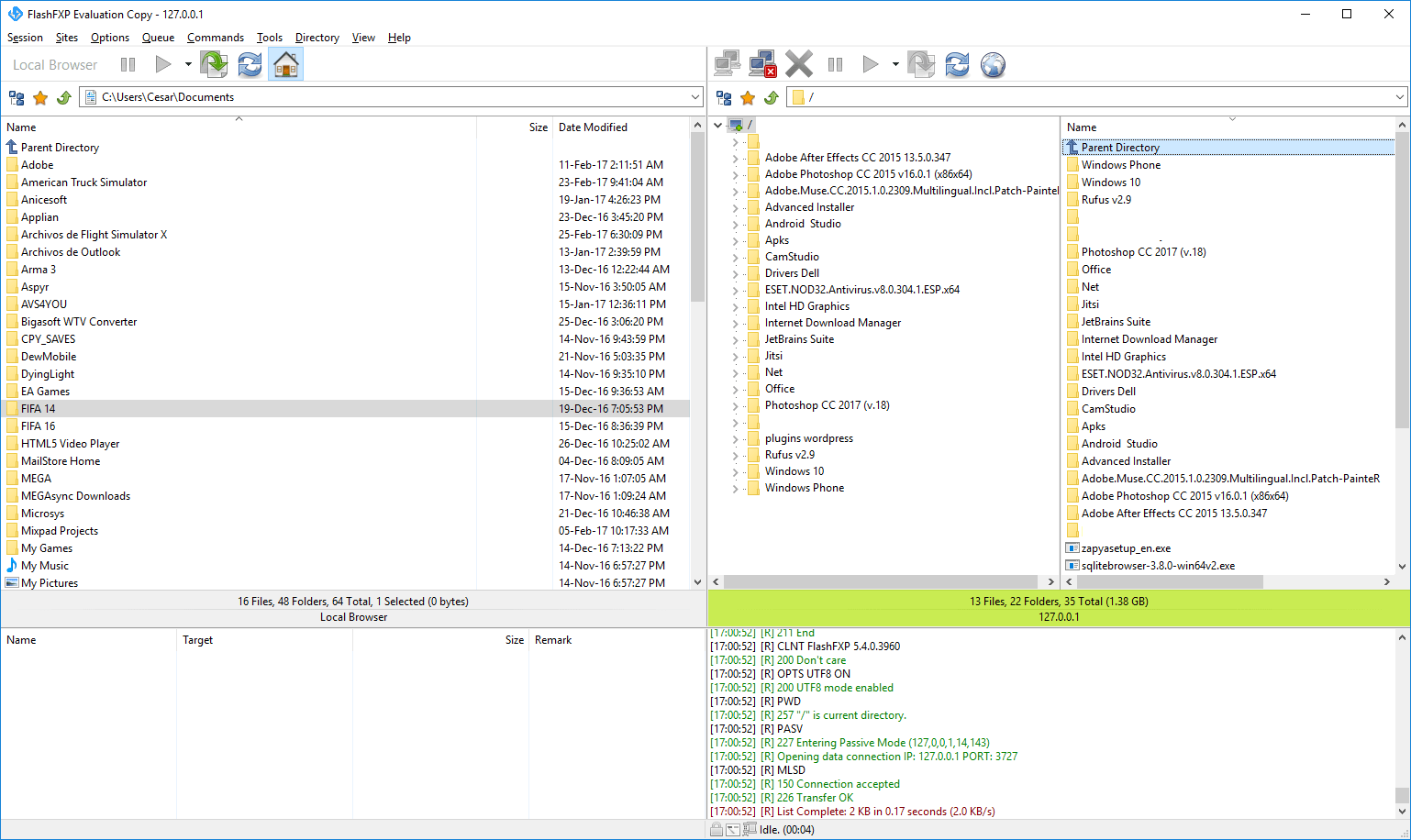 FlashFXP - Screenshot #7