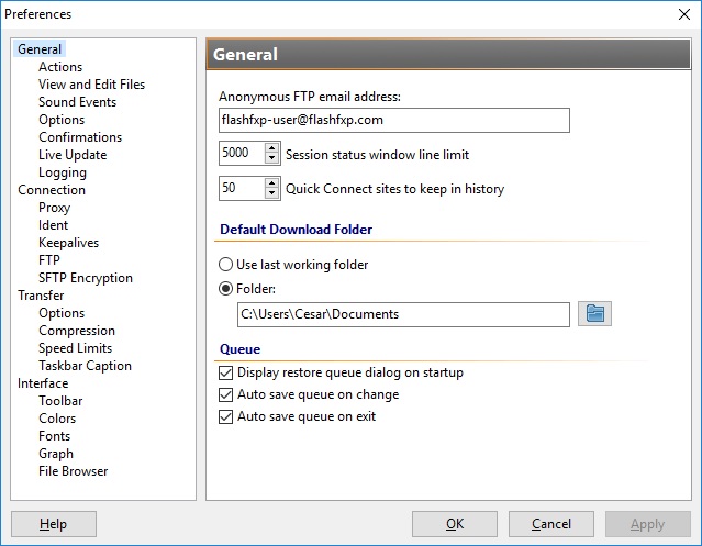 FlashFXP - Screenshot #5