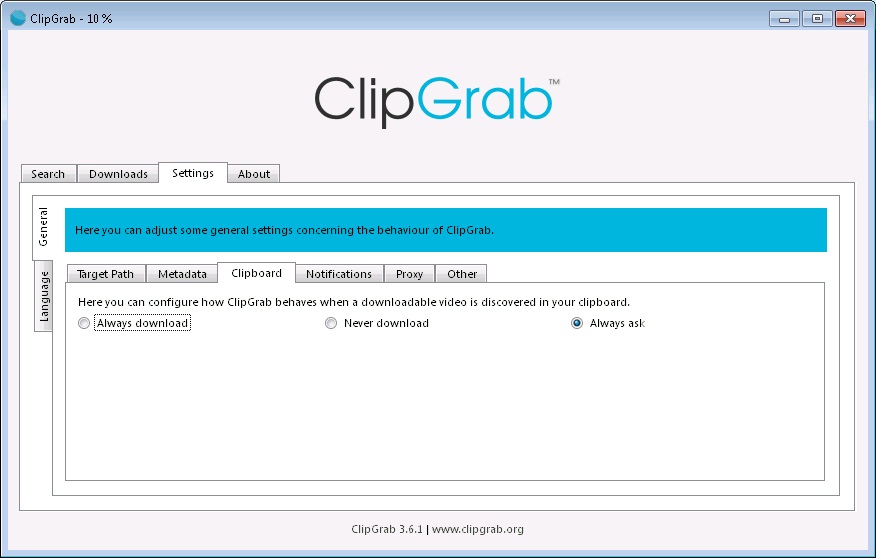 ClipGrab - Screenshot #1
