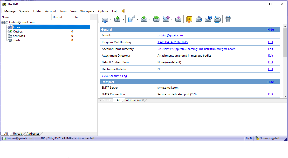 The Bat! - Screenshot #1