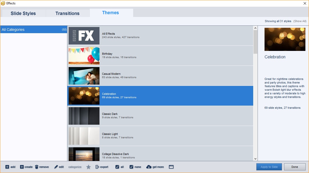proshow gold themes free download